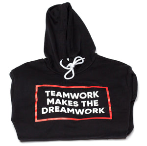 Teamwork Makes The Dreamwork Black Unisex Hoodies